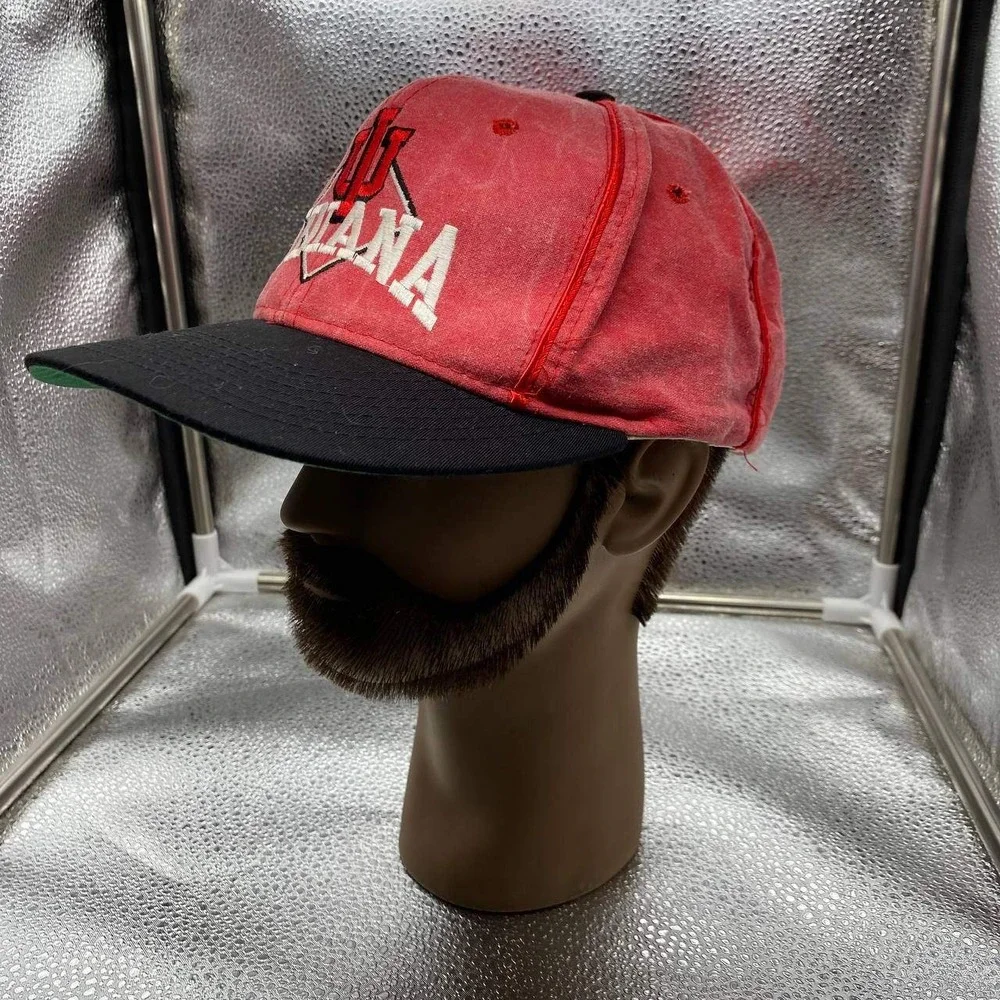 The Game Indiana Hoosiers‎ Hat Mens OSFA Red Black Snapback Vintage NCAA Cap
